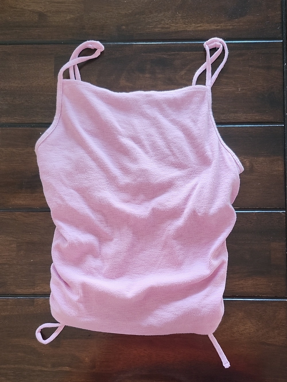 Aerie tank top with side ruching and ties